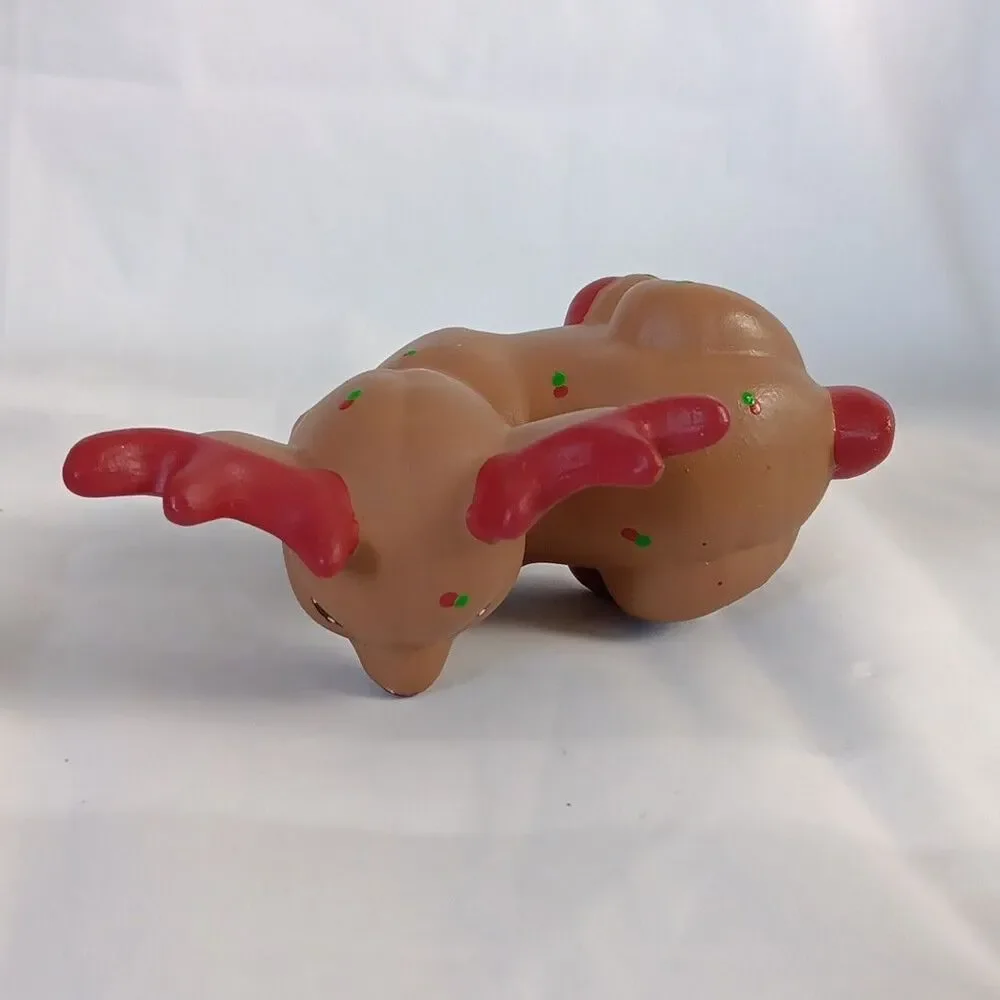 Vintage Christmas Hand Painted Ceramic Reindeer Christmas Decoration Figurine
